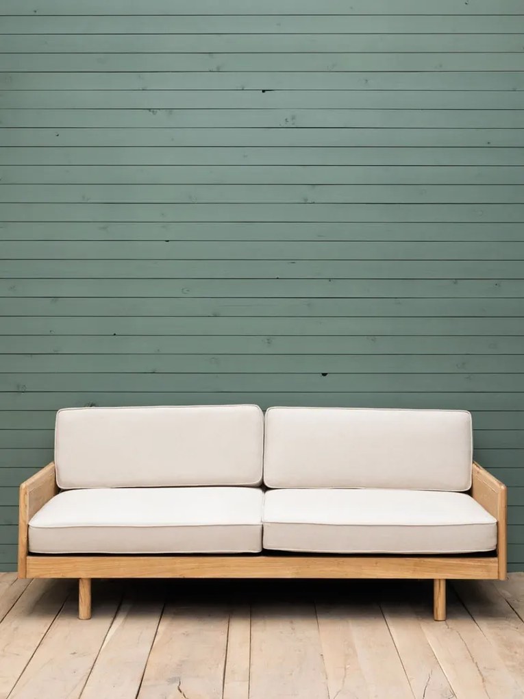 Canapea exterior, stofa si rattan, Shinkai
