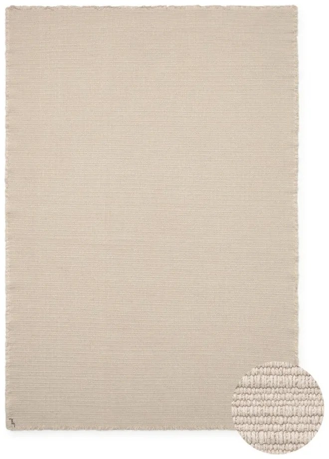 Covor crem țesut manual din bumbac 200x300 cm Handloom – Lorena Canals