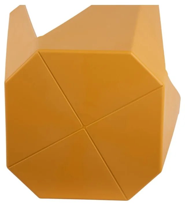 Scaun galben muștar din plastic Cherish – Leitmotiv