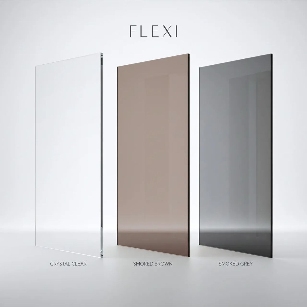 Paravan de dus Rea Flexi Grey / Black 120