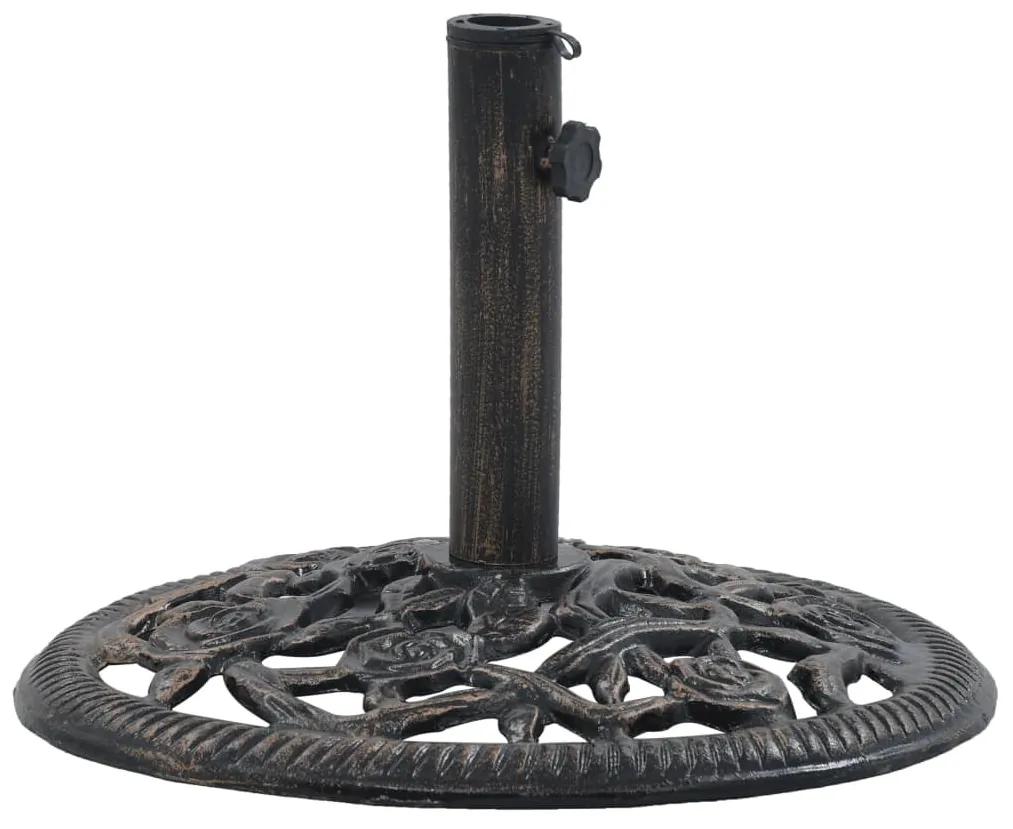 Baza de umbrela, bronz, 12 kg, 48 cm, fonta Bronz, 48 x 48 x 33 cm