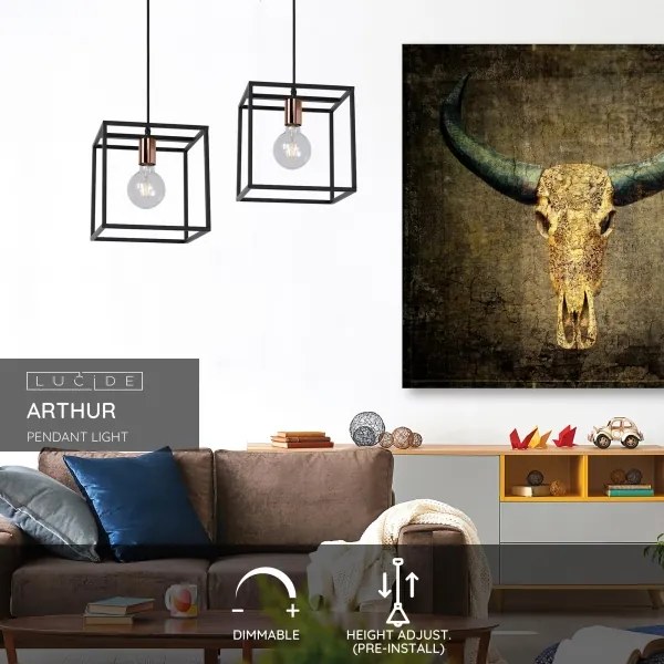 Lucide 08424/01/30 - Lampa suspendata ARTHUR 1xE27/60W/230V