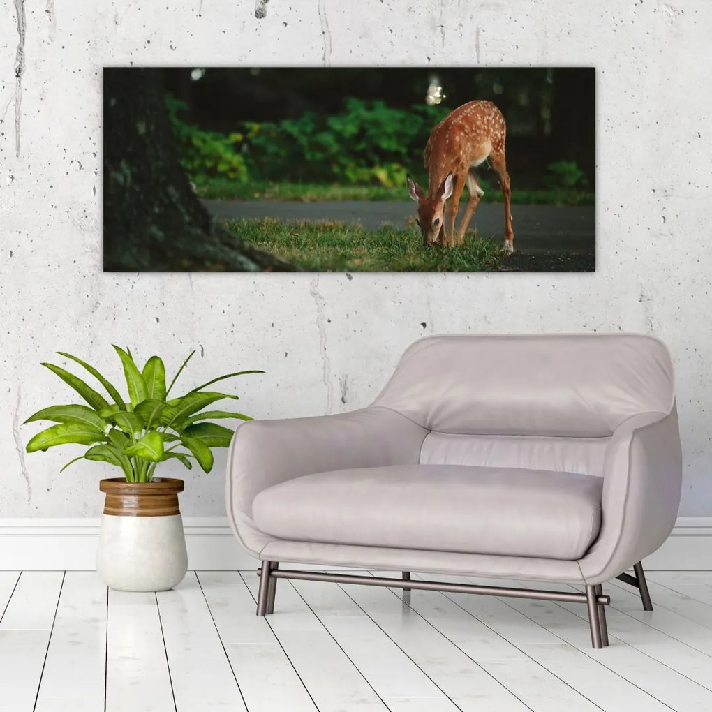 Tablou cu pui de cerb (120x50 cm)