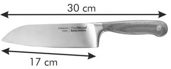 Cuțit Santoku Tescoma FEELWOOD, 17 cm