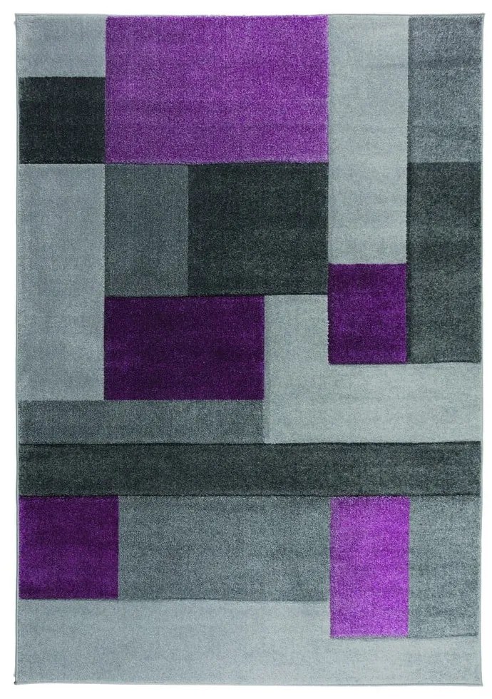 Covor Flair Rugs Cosmos Purple, 160 x 230 cm, gri-mov