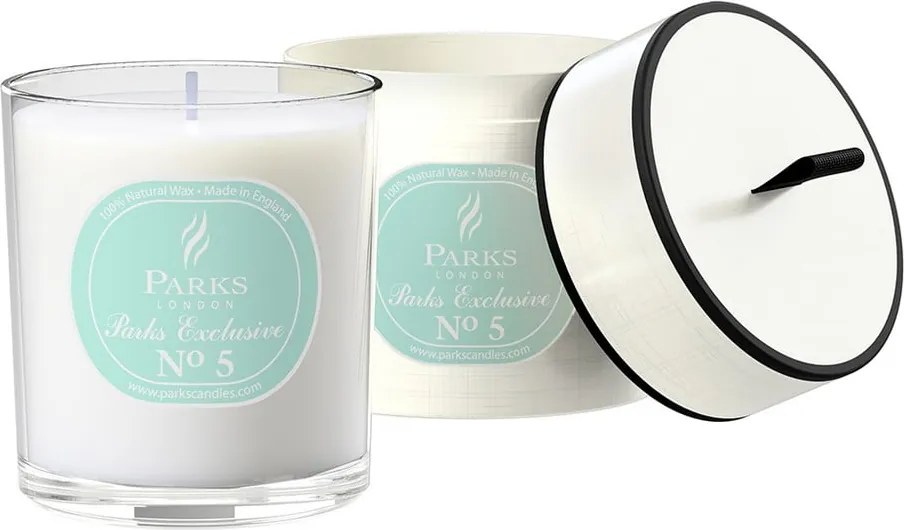 Lumânare parfumată Parks Candles London Exclusive, aromă măsline și tămâie, durată ardere 50 ore