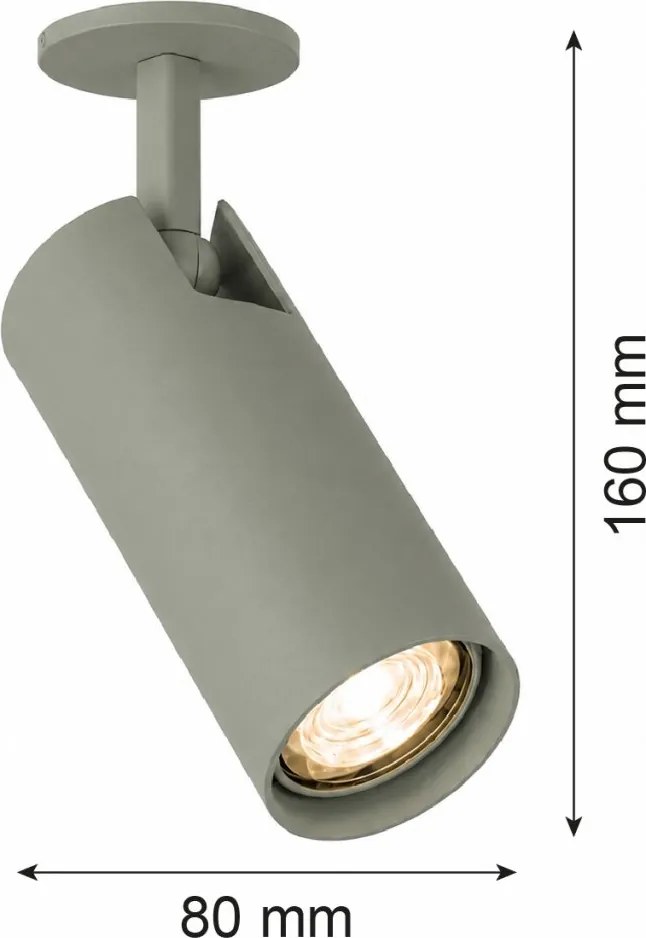 Spot incastrat directionabil cu bec GU10 Linca verde
