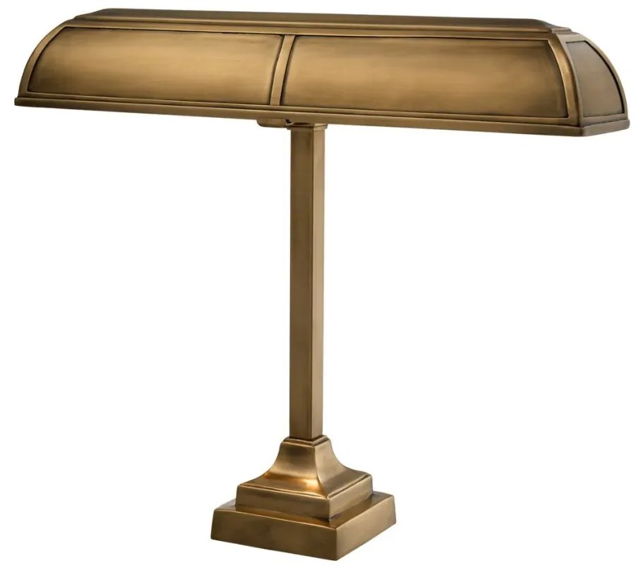 Lampa de masa clasica, finisaj antique brass, Banker 103777 HZ