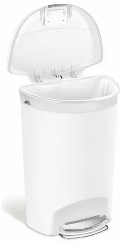 Simplehuman Coș de gunoi cu pedală, 50 l, alb