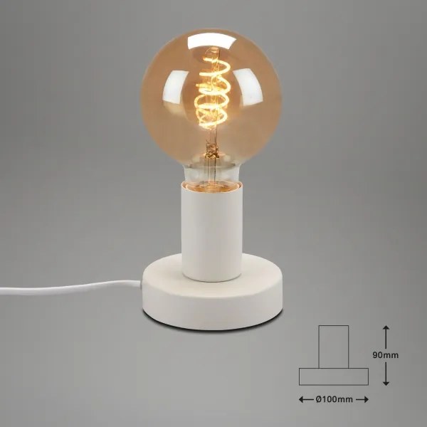 Lampă de masă TEEPU 1xE27/10W/230V alb Briloner 7023-016
