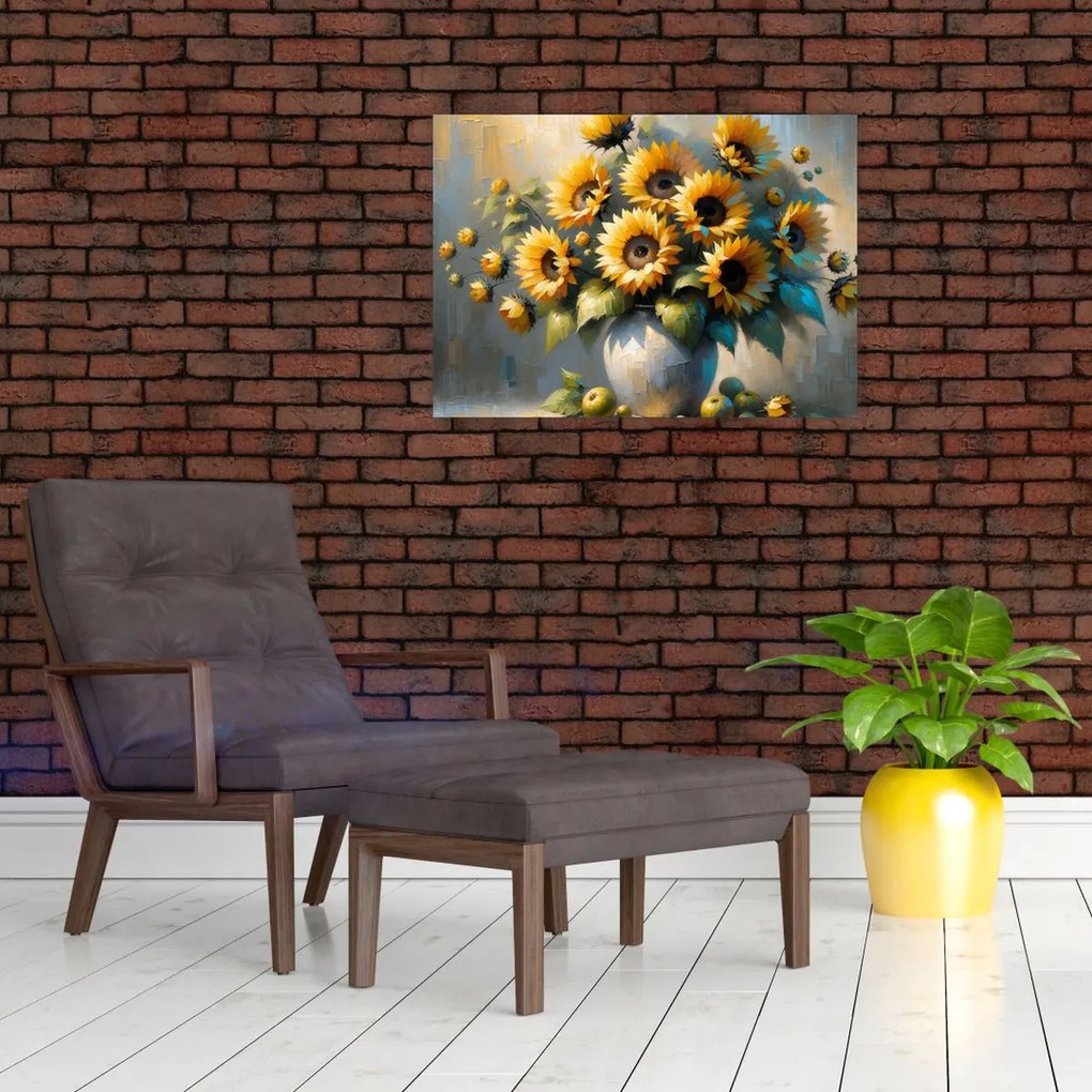 Tablou – Vază cu floarea-soarelui (70x50 cm)