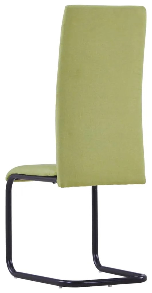 Scaune de bucatarie consola, 2 buc., verde, textil 2, Verde