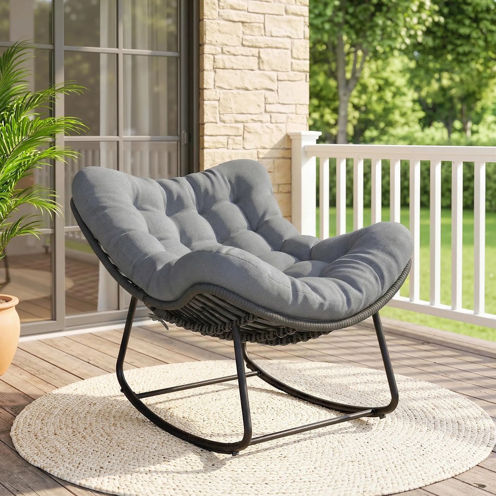 Outsunny Fotoliu ou ratan | Aosom Romania