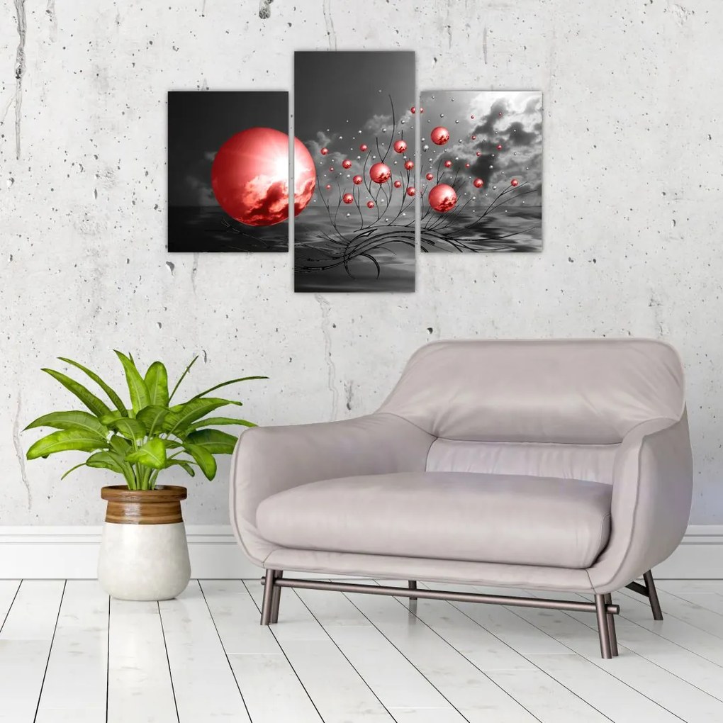 Tabloul bilelor roșii (90x60 cm)