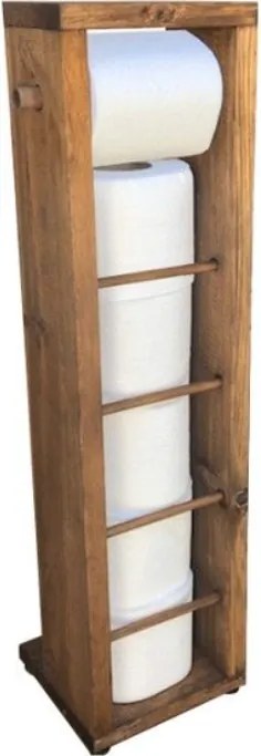 Stand suport toaleta, Estetik Homs, 65x15 cm, lemn natur