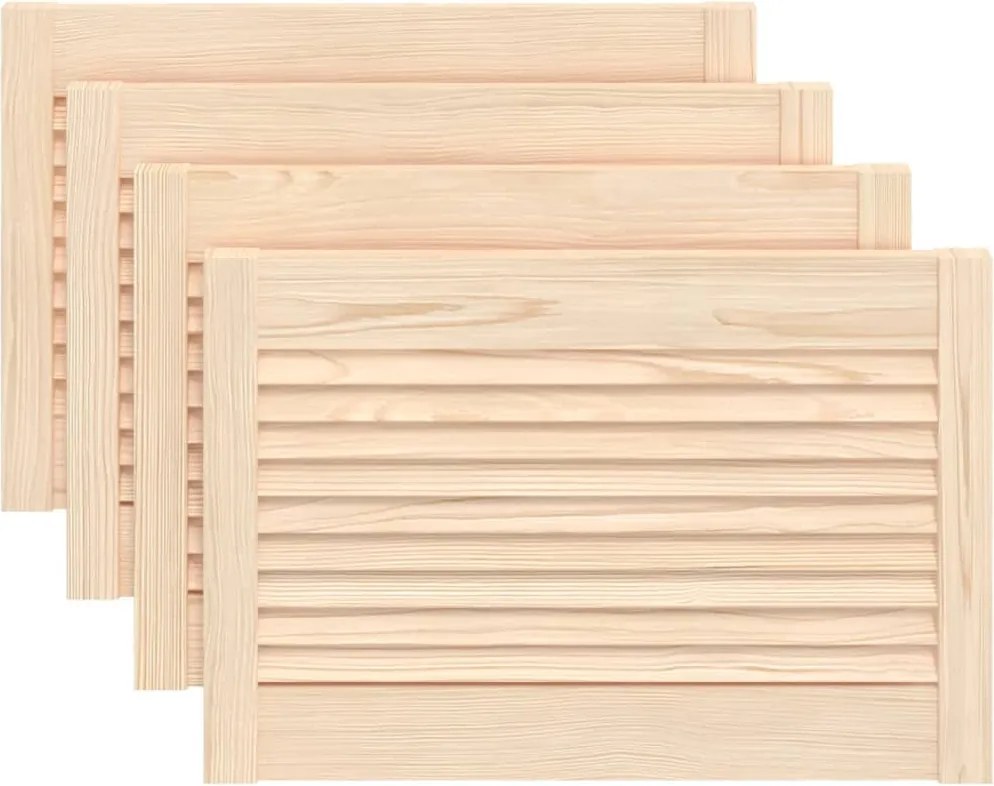 vidaXL Uși de dulap design lambriu 4 buc. 39,5x59,4 cm lemn masiv pin