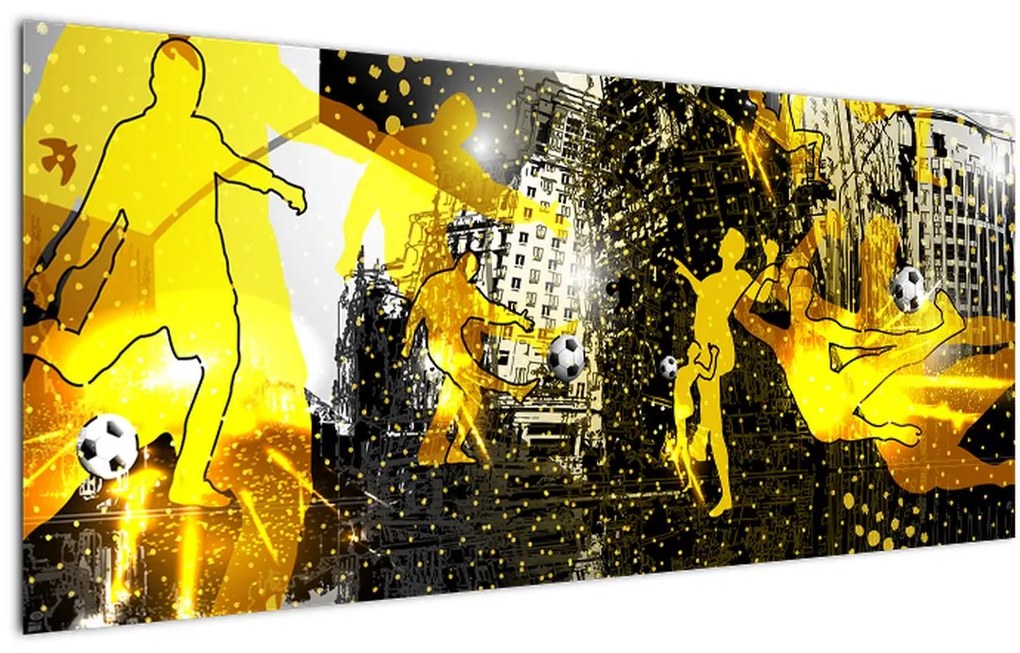 Tablou - Fotbal în marele oraș (120x50 cm)