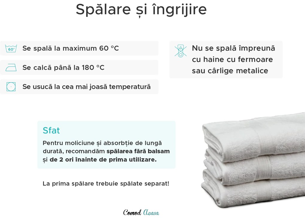 Prosop SOFT 70x125 cm maro, 100% bumbac