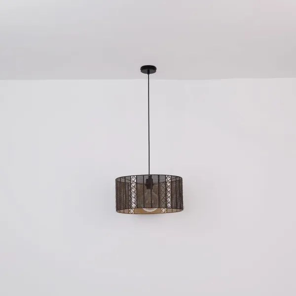 Lustră pe cablu Globo 15450H ABINY 1xE27/60W/230V auriu/negru