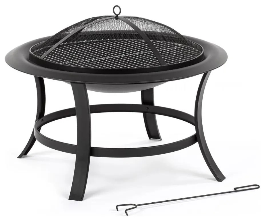 Vatră portabilă rotundă cu grătar Fieldmann d. 74 cm