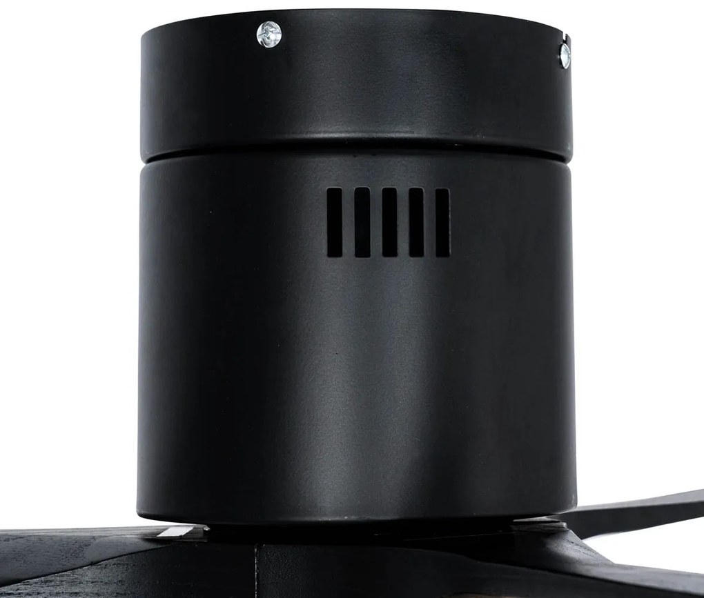 Ventilator inteligent de tavan negru 132cm incl. LED Dimmable cu telecomandă - Sofia