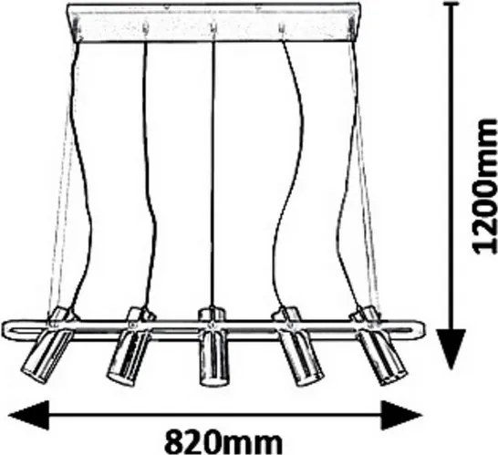 Rabalux 6430 - Lustră LED pe cablu RAVEN LED/25W/230V