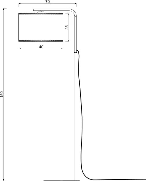 Lampă de podea ARDEN 1xE27/15W/230V bej