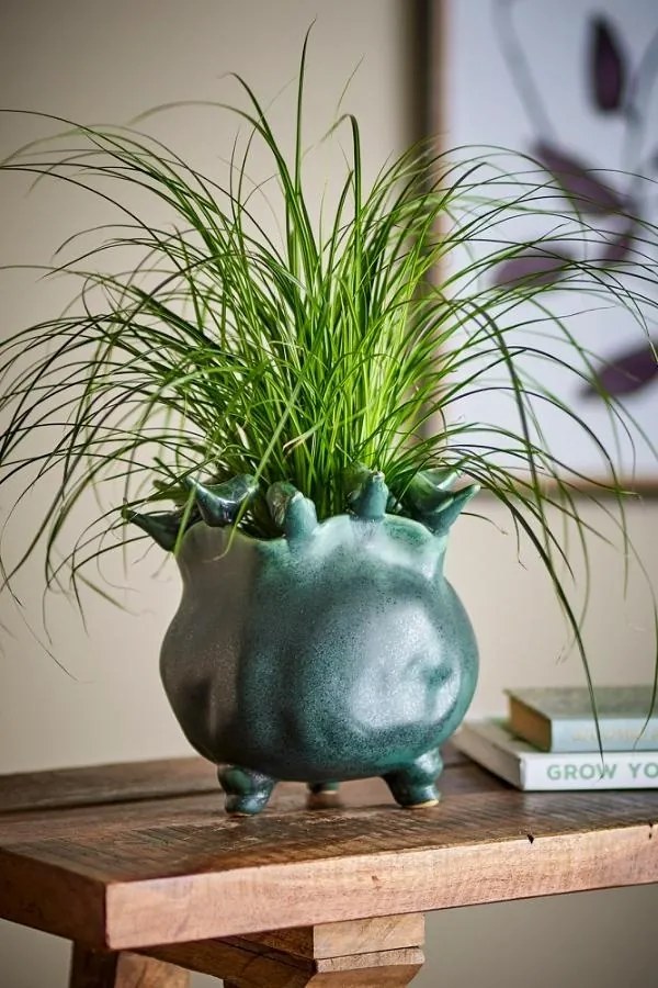 Ghiveci din ceramica verde smarald , D21 x H19,5 cm, „Charlize”