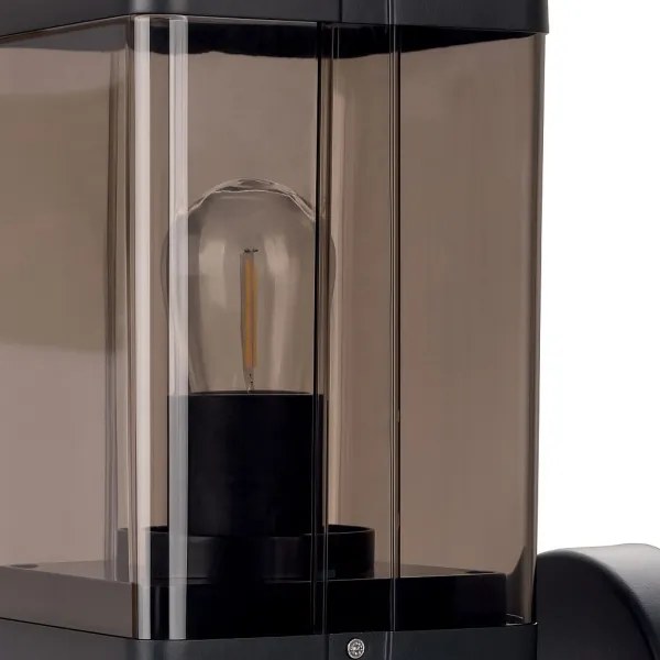 Lampă de perete de exterior 1xE27/60W/230V IP44 negru/maro fumuriu