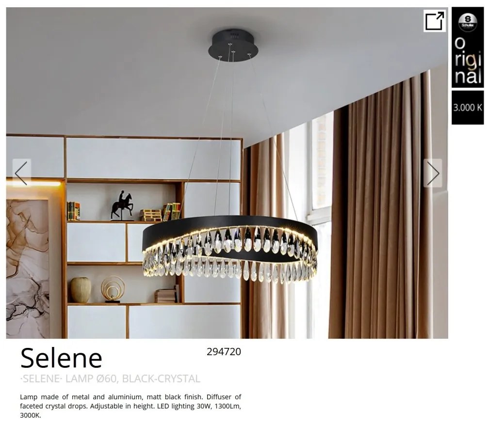 Lustra LED suspendata design elegant Selene 60cm