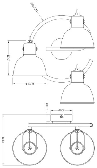 Globo 54655-3 - Lampă spot FILLO 3xE14/25W/230V
