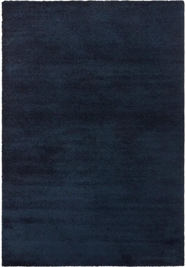 Covor Elle Decor Glow Loos, 80 x 150 cm, albastru închis