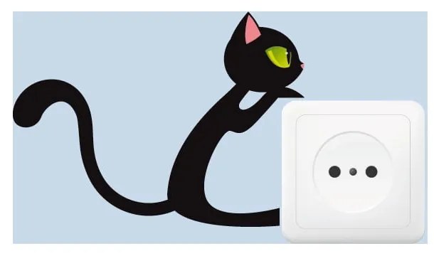 Autocolant Fanastick Black Cat