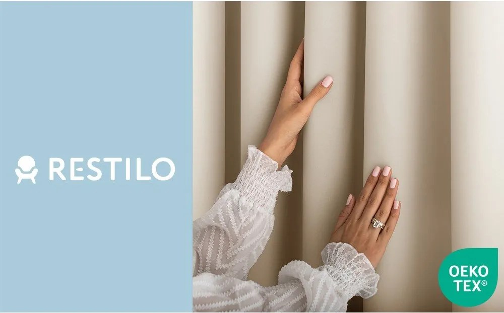 Draperie crem dimout (semi-opacă) 140x250 cm Carli – Restilo