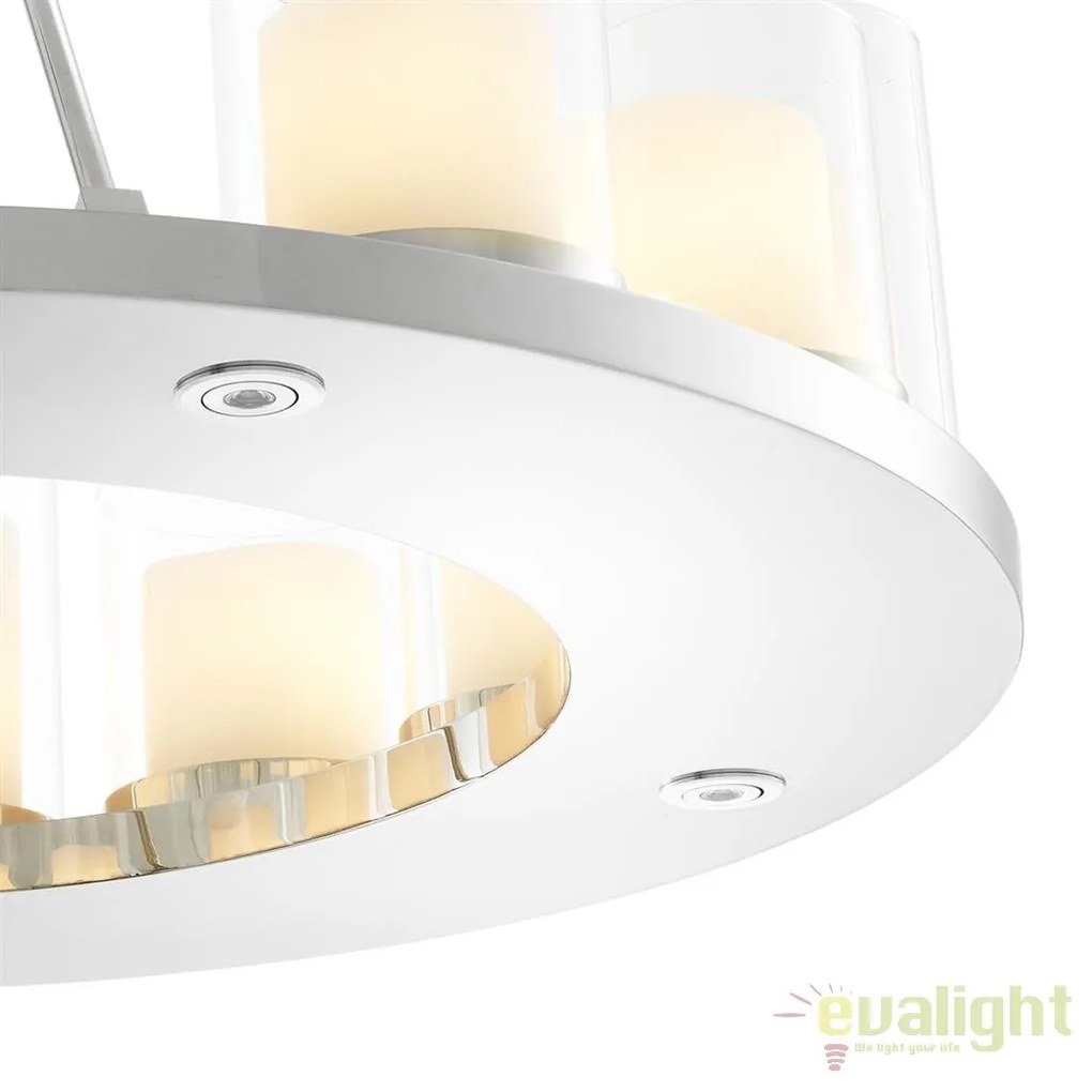 Lustra realizata manual, finisaj otel inoxidabil, telecomanda, Summit 90cm 111305 HZ