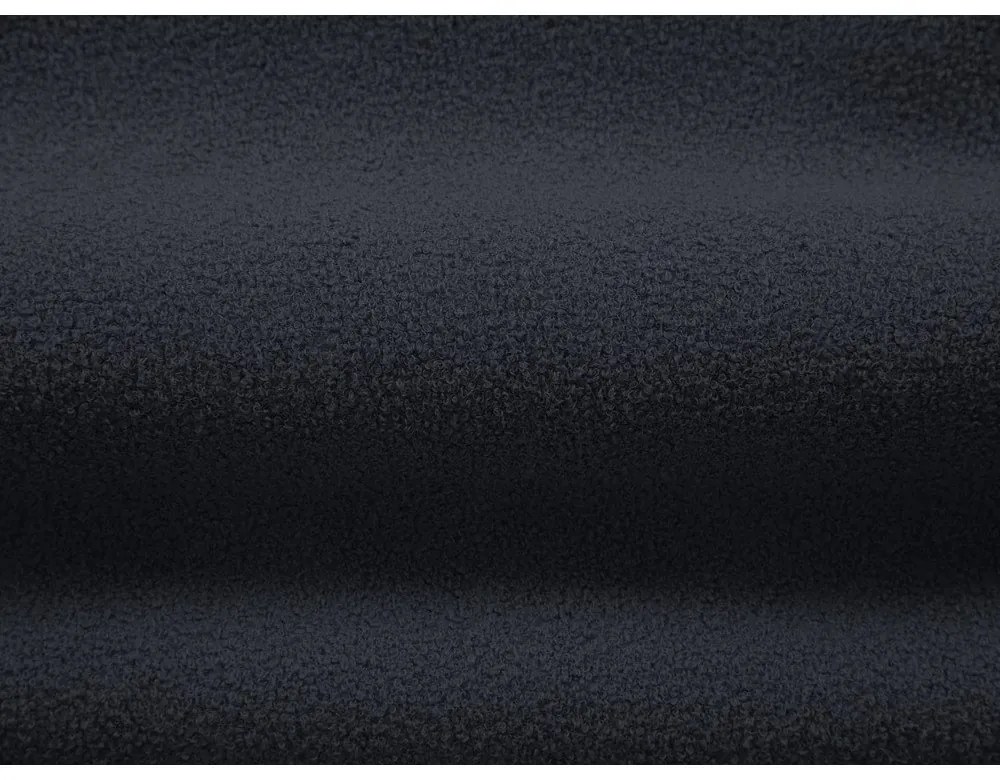 Fotoliu albastru închis cu tapițerie din stofă bouclé Chuck – Micadoni Home