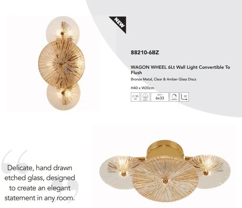 Aplica de perete moderna design deosebit Wagon Wheel 6Lt