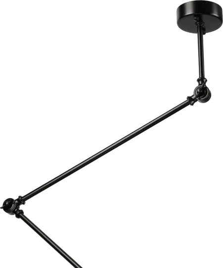 Brilagi - Lustră LED pe tijă IRONBEAM 1xE27/60W/230V neagră
