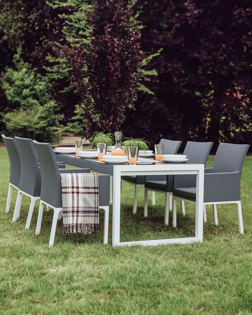 Set 8 buc scaune de grădină Baldur (gri). 1077868