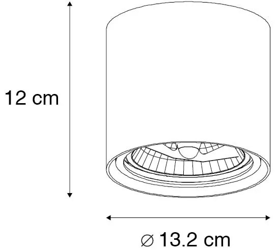 Spotlight de design negru AR111 - Impact