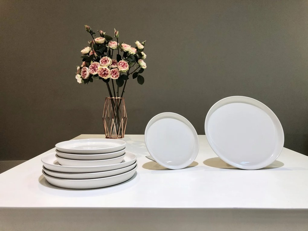 Set 4 Farfurii Casablanca (2F+2F Alb)