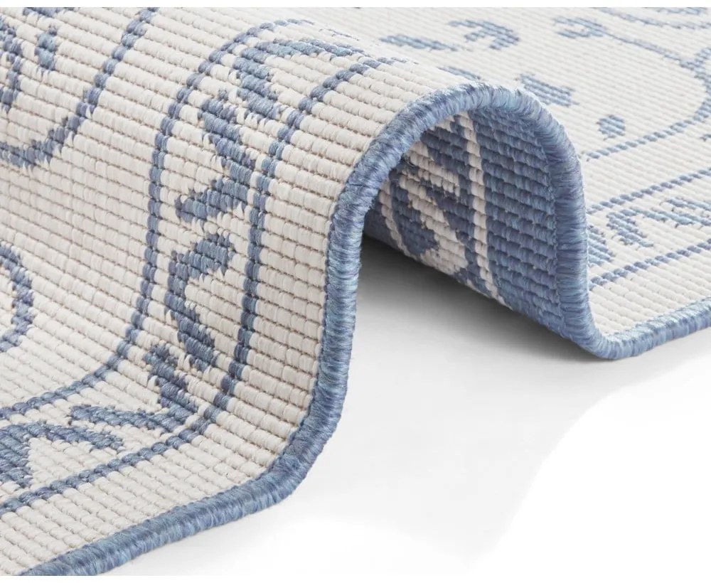 Covor adecvat pentru exterior NORTHRUGS Leyte, 80 x 150 cm, albastru-crem