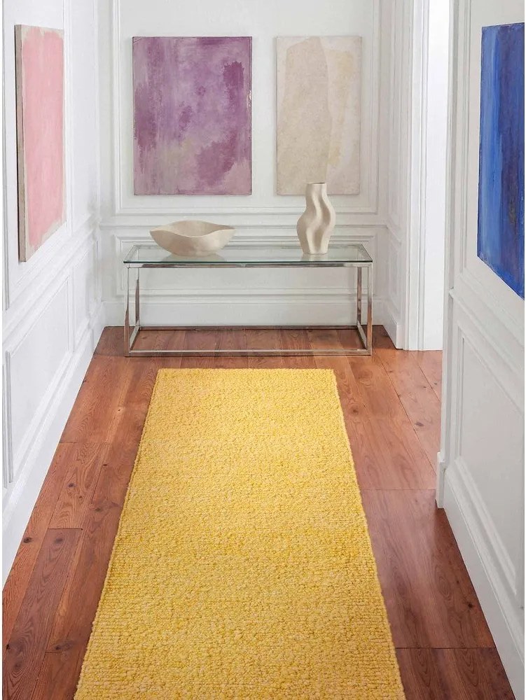 Covor tip traversă galben țesut manual din material bouclé 80x200 cm Notting Hill Portobello – Ted Baker