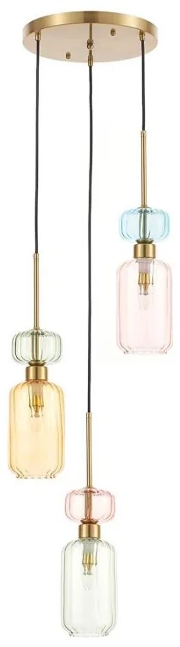 Lustră pe cablu MOLLY 3xE14/40W/230V d. 38 cm colorat