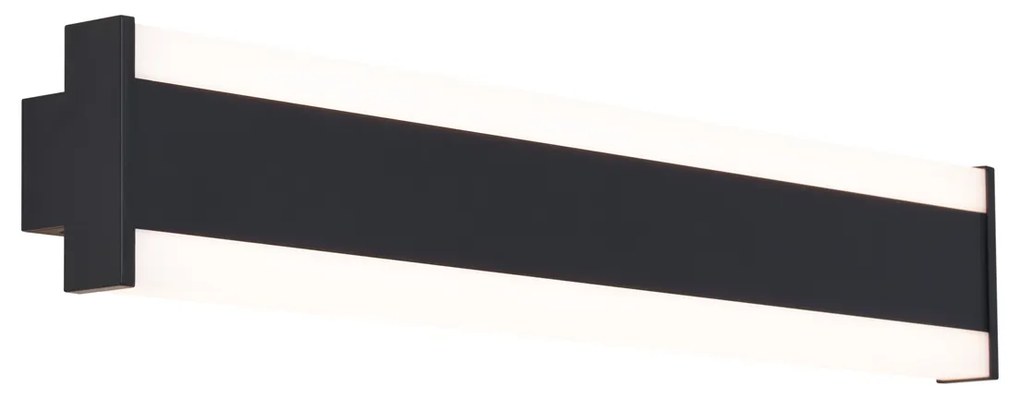 Lampă de perete modernă neagră CCT 60cm Inclusiv LED IP54 - Vanya
