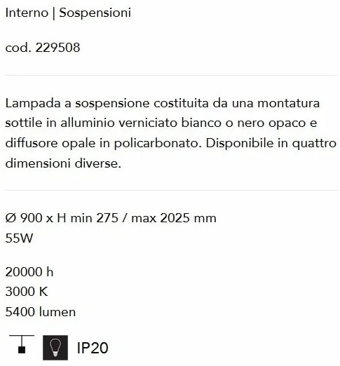 Lustra LED design modern ORACLE SLIM SP D090 ROUND 3000K ON-OFF BK