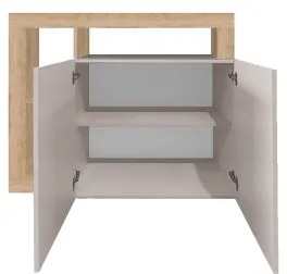 Comodă LENOR, cașmir/stejar deschis