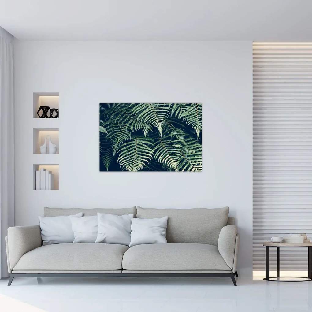 Tablou cu frunze de ferigă (90x60 cm)