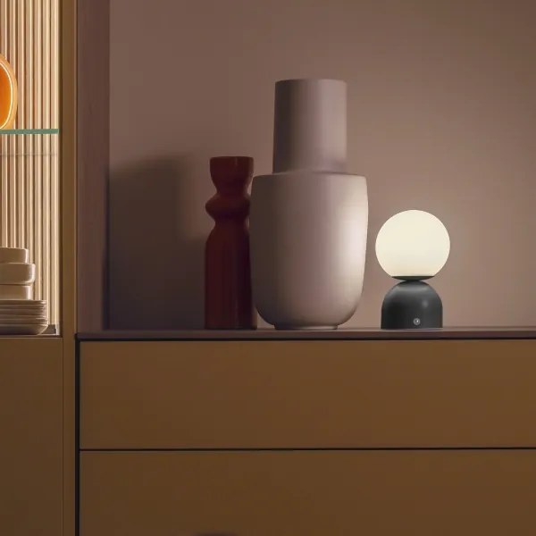 Schöner Wohnen 19218-18 - Lampă de masă LED RUDI, cu dimmer, LED/1,2W/5V, neagră