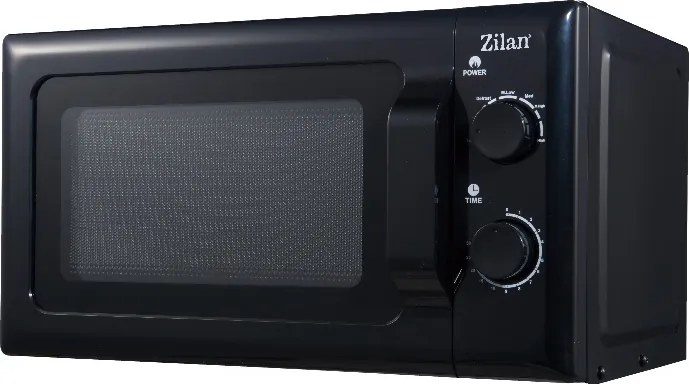 Cuptor cu microunde Zilan ZLN1222, 20 L, 700W, mod pentru dezghet, 6 trepte de putere, Negru